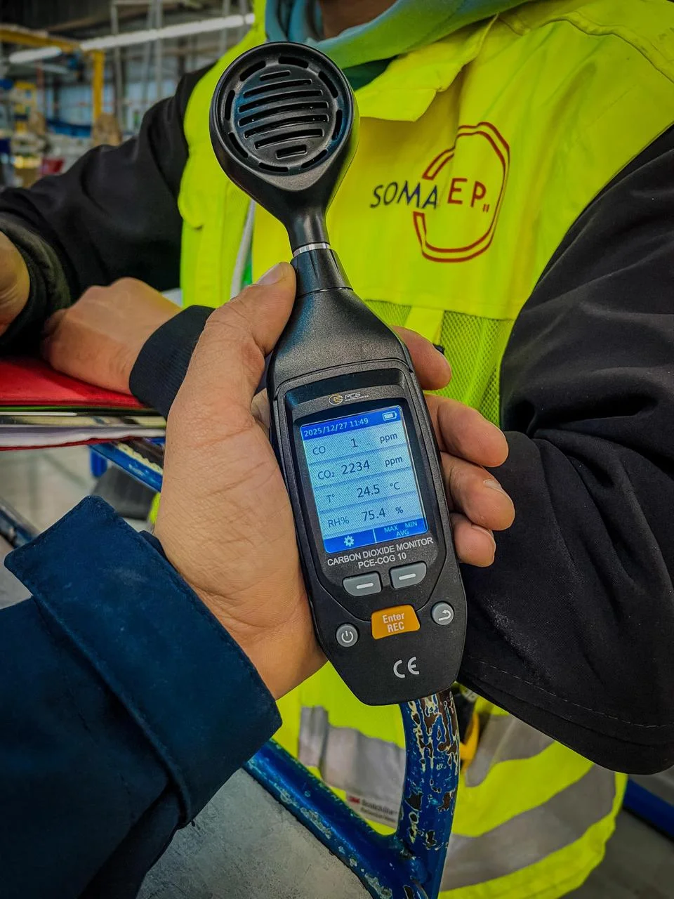 Mesure de la qualité de l'air intérieur CO2 SomaCEP